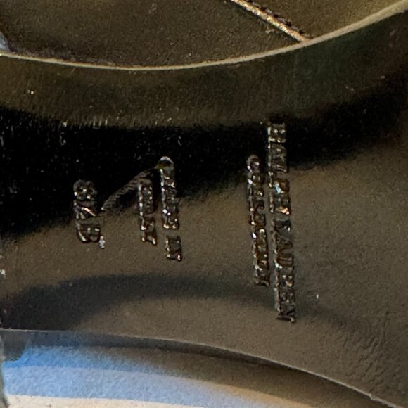 RALPH LAUREN BLACK LEATHER & PONY STACKED HEEL BOOT SIZE: 8-1/2B - Picture 11 of 13